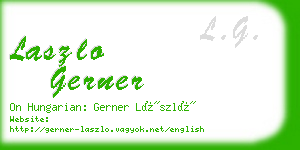 laszlo gerner business card